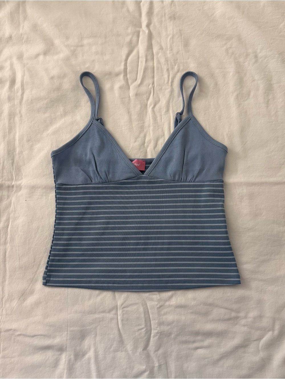 Edikted blue & white striped tank top size Small